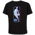 Camiseta NBA Juvenil Manga Curta Gradient N1111 PRETO