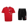 Conjunto do Chicago Bulls NBA Juvenil N1121 e N1126 Camiseta + Bermuda VERMELHO