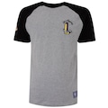Camiseta do Los Angeles Lakers NBA Masculina RG Logo Flag NB267 CINZA MESCLA