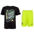 Conjunto Infantil Nike 3Brand Three X Camiseta + Bermuda PRETO