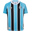 Camisa do Grêmio I 25 Umbro Infantil AZUL/PRETO