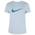 Camiseta Feminina Nike Manga Curta One Swsh HBR AZUL CLARO
