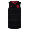 Camiseta Regata do Flamengo Braziline Masculina Trajeto Dupla Face BRANCO/PRETO