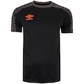 Camiseta Masculina Umbro Manga Curta Pro 5 PRETO/PRATA