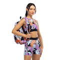 Mochila Farm Xodó Banana Flora 17 Litros AZUL ESC/ROSA