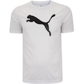 Camiseta Masculina Puma Manga Curta ESS Logo Poly BRANCO
