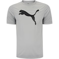 Camiseta Masculina Puma Manga Curta ESS Logo Poly CINZA