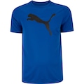Camiseta Masculina Puma Manga Curta ESS Logo Poly AZUL