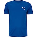 Camiseta Puma Manga Curta Ess Small Logo Poly - Masculina AZUL/BRANCO