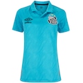 Camisa do Santos Especial Neymar Jr 2025 Torcedor Umbro Feminina AZUL/PRETO