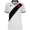 Camisa do Vasco da Gama II 25 Torcedor Kappa Feminina. BRANCO/PRETO