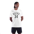 Camiseta Nike Milwaukee Bucks Masculina BRANCO/VERDE