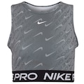 Top Nike Dri-fit Pro Crop Tank All Over Print Adulto PRETO