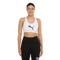 Top Fitness sem Bojo Puma Média Sustentação 4Keeps Adulto BRANCO/PRETO
