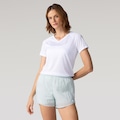 Camiseta ASICS Basic Logo Antiodor Feminina BRANCO
