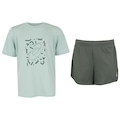 Conjunto Infantil ASICS Camiseta + Short VERDE CLA/VERDE