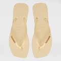 Opção de cor AMARELO CLARO de Chinelo Havaianas Slim Square Logo Metallic Adulto