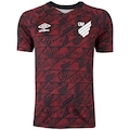 Camisa do Athletico-PR Pré Jogo 25/26 Umbro Masculina VINHO/PRETO