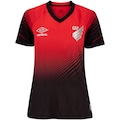 Camisa do Athletico-PR I 25 Torcedor Umbro Feminina VERMELHO/PRETO