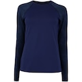 Camiseta Manga Longa Estampada Feminina Oxer com Proteção Solar UV AZUL ESCURO