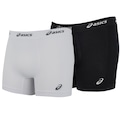 Kit de 2 Cuecas ASICS Boxer Sem Costura Adulto PRETO/BRANCO