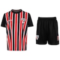 Kit de Uniforme do São Paulo Infantil Dry PRETO/VERMELHO