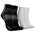 Kit de Meia Para Corrida Oxer Cano Médio Adulto 2 Pares BRANCO/PRETO