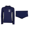 Conjunto Infantil Oxer Camiseta Manga Longa + Sunga com Proteção UV Menino AZUL ESCURO