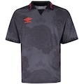 Camisa Polo Masculina Jersey Hb Umbro DLM PRETO/LARANJA