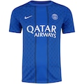 Camisa do Paris Saint-Germain Pré Jogo 25/26 Nike Masculina AZUL/BRANCO