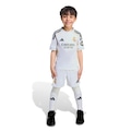 Kit de Uniforme do Real Madrid I 25/26 Infantil adidas Camiseta + Calção BRANCO