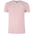 Camisa do Santos 25/26 Torcedor Outubro Rosa Umbro Masculina ROSA/BRANCO
