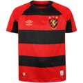 Camisa do Sport Club do Recife I 25/26 Torcedor Umbro Juvenil VERMELHO/PRETO