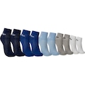 Kit de Meias adidas Ankle Linear Infantil 5 Pares AZUL/CINZA