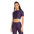 Camiseta adidas Cropped Essentials Feminina ROXO ESCURO