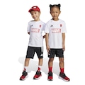Conjunto Infantil adidas Homem-Aranha Marvel Camiseta e Bermuda BRANCO/PRETO
