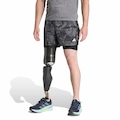 Bermuda adidas 2 Em 1 Own The Run Spray Dye Masculina CINZA ESCURO/PRETO