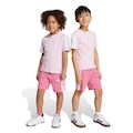 Conjunto Infantil adidas 3 Stripes Camiseta + Bermuda ROSA CLA/ROSA