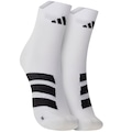 Meia De Corrida adidas Adizero Cano Médio Adulto 1 Par BRANCO/PRETO