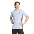 Camiseta adidas Essentials 3 Listras Masculina AZUL CLARO