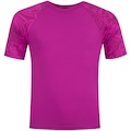 Camiseta de Praia e Piscina Oxer Manga Curta com Proteção Solar Estampada ROSA ESCURO