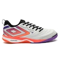 Chuteira Futsal Adulto Umbro Pro 5 Stable BRANCO/CORAL