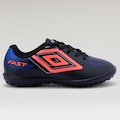 Chuteira Society Infantil Umbro Fast II PRETO/AZUL