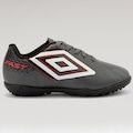 Chuteira Society Infantil Umbro Fast II CINZA/BRANCO