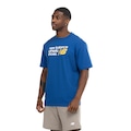 Camiseta New Balance Athletics Relaxed Premium Chest Logo Masculina AZUL
