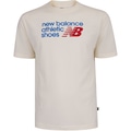 Camiseta New Balance Athletics Relaxed Premium Chest Logo Masculina OFF WHITE