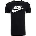 Camiseta Nike Tee Run Swoosh Masculina PRETO