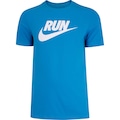 Camiseta Nike Tee Run Swoosh Masculina AZUL