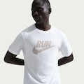 Camiseta Nike Tee Run Swoosh Masculina BRANCO/CINZA CLARO