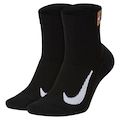 Kit de Meias Para Corrida Nike Multiplier Max Ankle Adulto 2 Pares PRETO